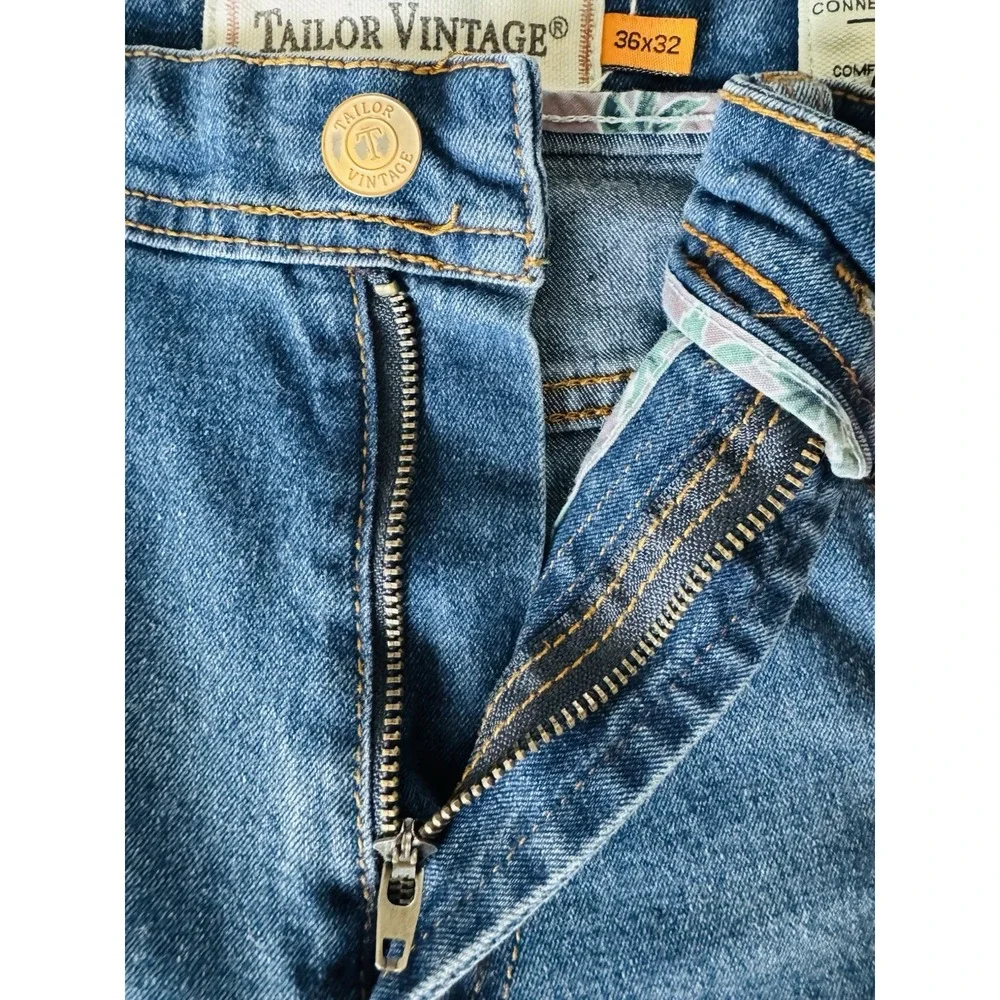 Tailor Vintage Connecticut Originals‎ Canaan Slim Stretch Jeans 36x32 Blue Mens